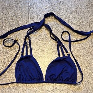NWOT Beach Bunny Womens Royal Blue Bikini Top Sz L MSRP $130
